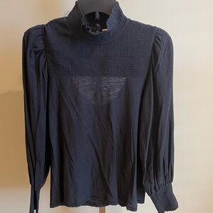 Elegant Navy Blue Women's Top
